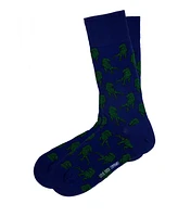 Love Sock Company Women's T-Rex W-Cotton Novelty Crew Socks with Seamless Toe Design, Pack of 1