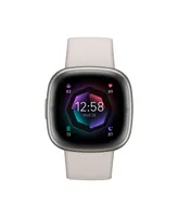 Fitbit Sense 2 Lunar White Platinum Smartwatch, 39mm