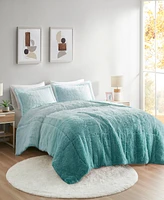 Intelligent Design Brielle Ombre Shaggy Faux Fur -Pc. Comforter Set