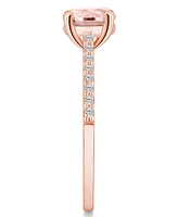 Macy's Morganite (1-1/4 ct. t.w.) and Diamond (1/6 Ring 14K Rose Gold