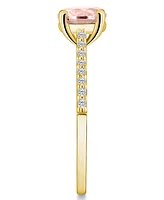 Macy's Morganite (1-1/4 ct. t.w.) and Diamond (1/6 Ring 14K Yellow Gold