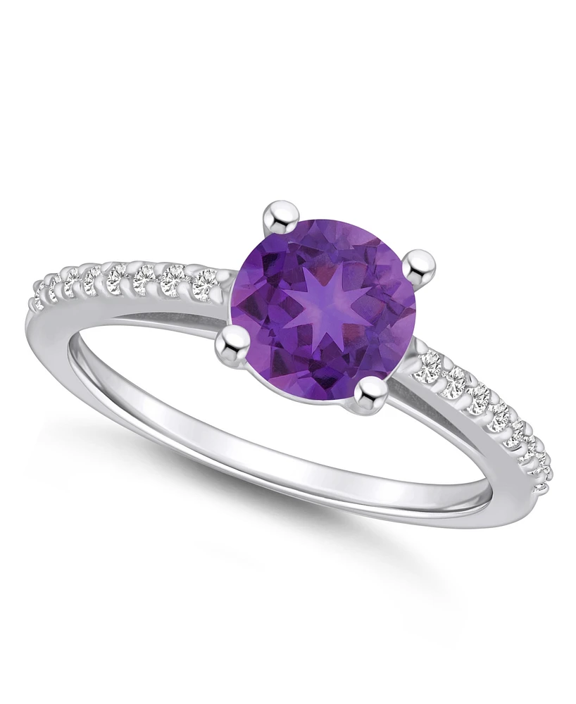 Macy's Amethyst (1-1/4 ct. t.w.) and Diamond (1/6 Ring 14K Gold