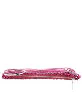 Nina Women's Glass Crystal Mesh Double Ring Handle Pouch Bag