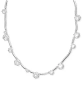 Swarovski Silver-Tone Constella Crystal All Around Necklace, 19-3/4" + 2" extender