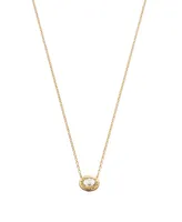 Coach Signature Crystal Stone Pendant Necklace - Crystal, Gold