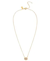 Coach Signature Crystal Stone Pendant Necklace - Crystal, Gold