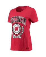 Women's Under Armour Red Wisconsin Badgers T-shirt