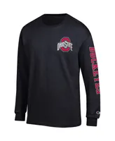 Men's Champion Ohio State Buckeyes Team Stack 3-Hit Long Sleeve T-shirt