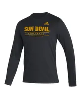 Men's adidas Black Arizona State Sun Devils Sideline Creator Practice Aeroready Long Sleeve T-shirt