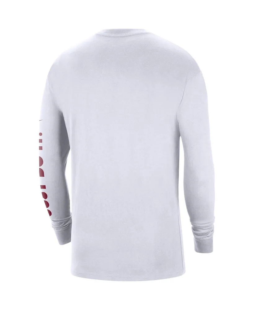 Men's Nike White Alabama Crimson Tide Heritage Max 90 Long Sleeve T-shirt