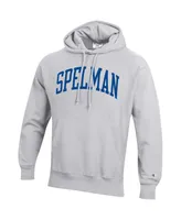 Men's Champion Gray Spelman College Jaguars Tall Arch Pullover Hoodie