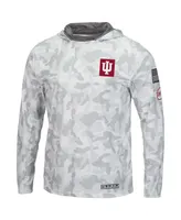 Men's Colosseum Arctic Camo Indiana Hoosiers Oht Military-Inspired Appreciation Long Sleeve Hoodie Top