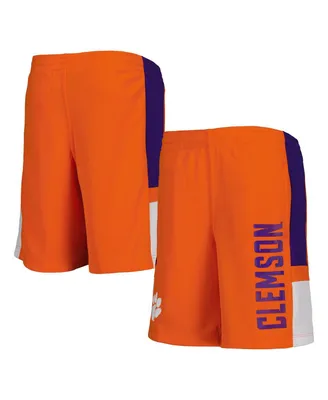Big Boys Orange Clemson Tigers Lateral Mesh Performance Shorts