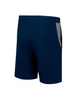 Men's Colosseum Navy West Virginia Mountaineers Wild Party Tri-Blend Shorts