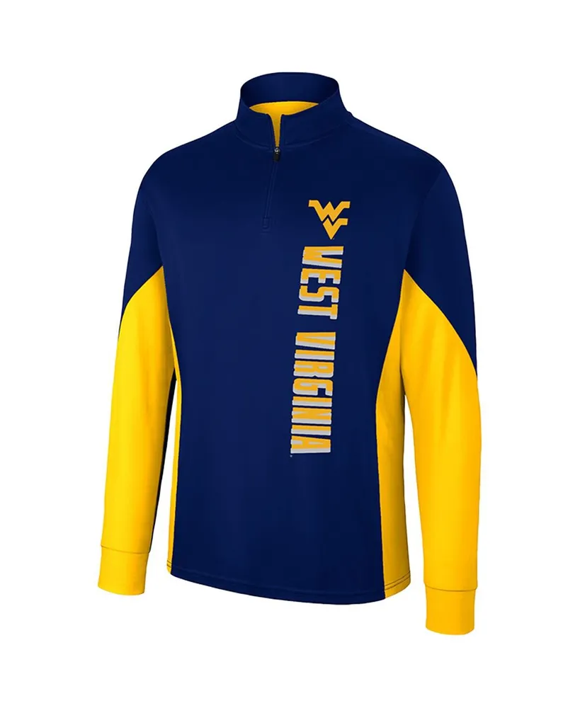 Men's Colosseum Navy West Virginia Mountaineers Bart Quarter-Zip Windshirt