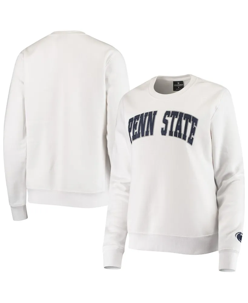 Women's Colosseum White Penn State Nittany Lions Campanile Pullover Sweatshirt