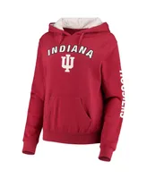 Women's Colosseum Crimson Indiana Hoosiers Loud and Proud Pullover Hoodie