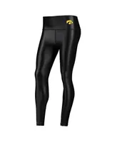 Women's ZooZatz Black Iowa Hawkeyes Shine Liquid Leggings