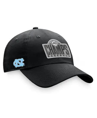Men's Top of the World Black North Carolina Tar Heels 2022 Acc Baseball Conference Tournament Champions Crew Adjustable Hat