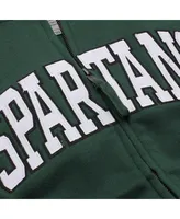 Women's Colosseum Michigan State Spartans Arched Name Full-Zip Hoodie