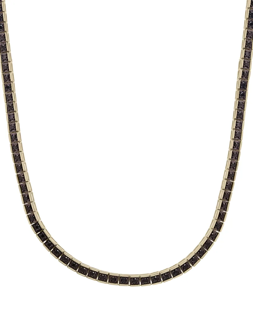 Madone Supreme Black diamond necklace, Yellow Gold, 19.7