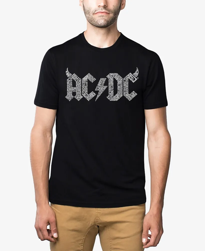 Men's Premium Blend Word Art Acdc Song Titles T-shirt