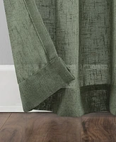 Archaeo Tansy Burlap Weave Tab Top Curtain Panel
