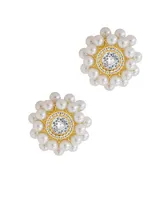 Sterling Forever Betty Stud Earring - Gold