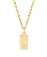 brook & york Madeline Rectangle Initial Pendant - Gold-Plated