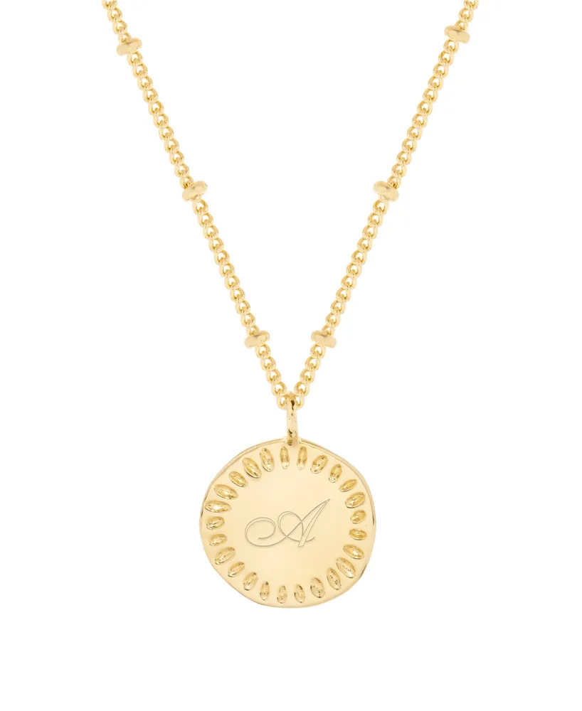 Willow Disc Initial Charm- 14k Solid Gold