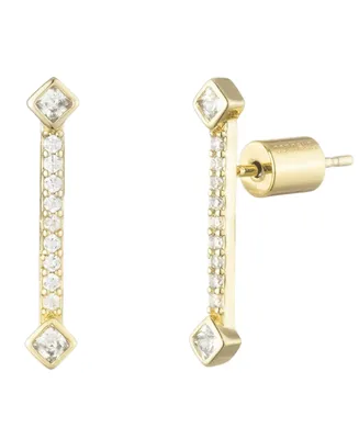 Bonheur Jewelry Gabrielle Crystal Pave Stud Earrings