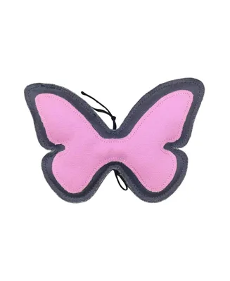 Country Living Butterfly-Shaped Canvas & Jute Dog Chew Toy - Eco-Friendly, Durable, Perfect for Chewing and Fetching, Stylish and Sturdy Pet Toy