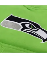 Little Boys Neon Green Seattle Seahawks Fan Gear Prime Pullover Hoodie