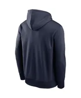 Men's Nike College Navy Seattle Seahawks Fan Gear Wordmark Performance Pullover Hoodie