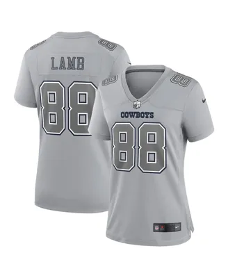 Women's Nike CeeDee Lamb Gray Dallas Cowboys Atmosphere Fashion Game Jersey