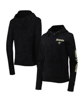 Women's New Era Black Orleans Saints Reverse Space-Dye Full-Zip Hoodie