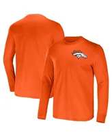 Men's Nfl x Darius Rucker Collection by Fanatics Orange Denver Broncos Team Long Sleeve T-shirt
