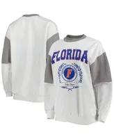 Women's Gameday Couture Gray Florida Gators It's A Vibe Dolman Pullover Sweatshirt