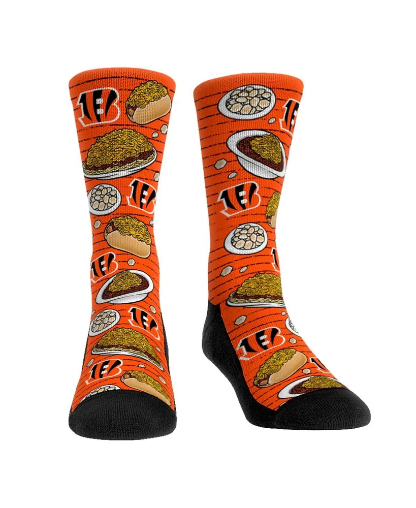 Men's Rock Em Socks Cincinnati Bengals Localized Food Crew Socks