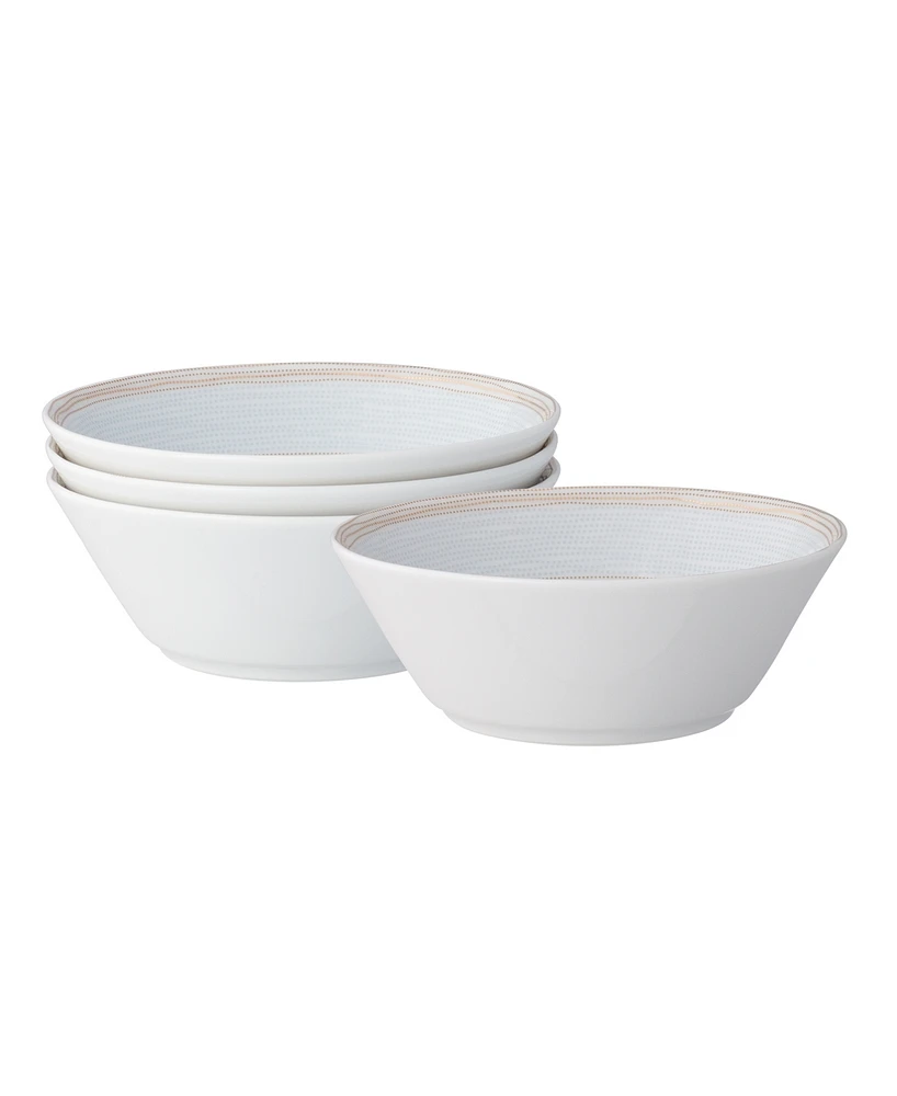 Noritake Linen Road Set of 4 Fruit Bowls, Service For 4