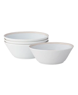 Noritake Linen Road Set of 4 Fruit Bowls, Service For 4