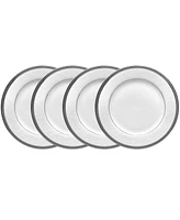 Noritake Regina Platinum Set of 4 Bread Butter and Appetizer Plates, Service For 4