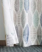 No. 918 Mikko Leaf Print Semi-Sheer Grommet Curtain Panel