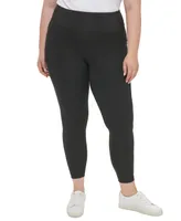 Calvin Klein Performance Plus Solid Side-Pocket Pull-On Leggings