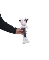 Country Living Black and White Cow Corduroy Plush Dog Toy