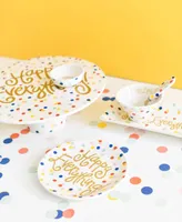 Happy Everything by Laura Johnson Happy Dot Cake Stand, 14"