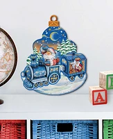 Designocracy Christmas Train Scenic Decorative Ornament Large