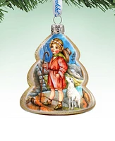 Designocracy Shepherd Boy Mercury Holiday Ornament