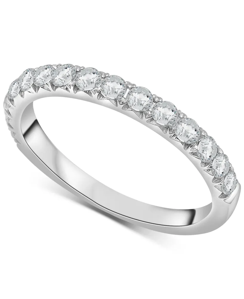 Diamond Half Circle Wedding Band (1/2 ct. t.w.) Platinum