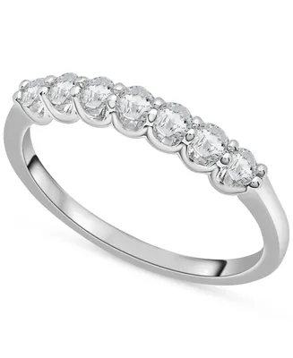 Diamond Seven Stone Wedding Band (1/3 ct. t.w.) in Platinum